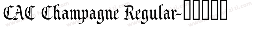 CAC Champagne Regular字体转换